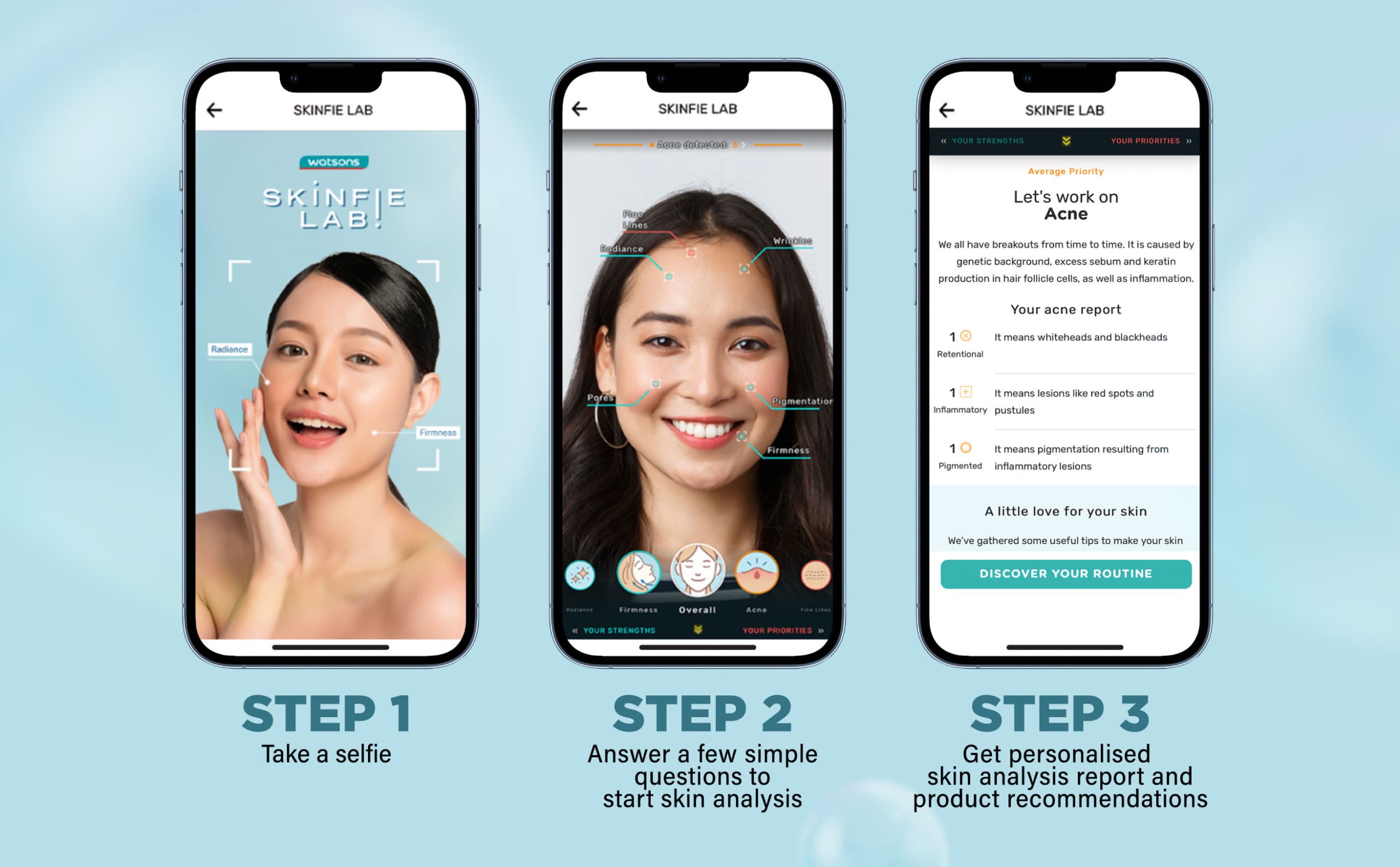 A mockup of the AI Skincare Advisor.