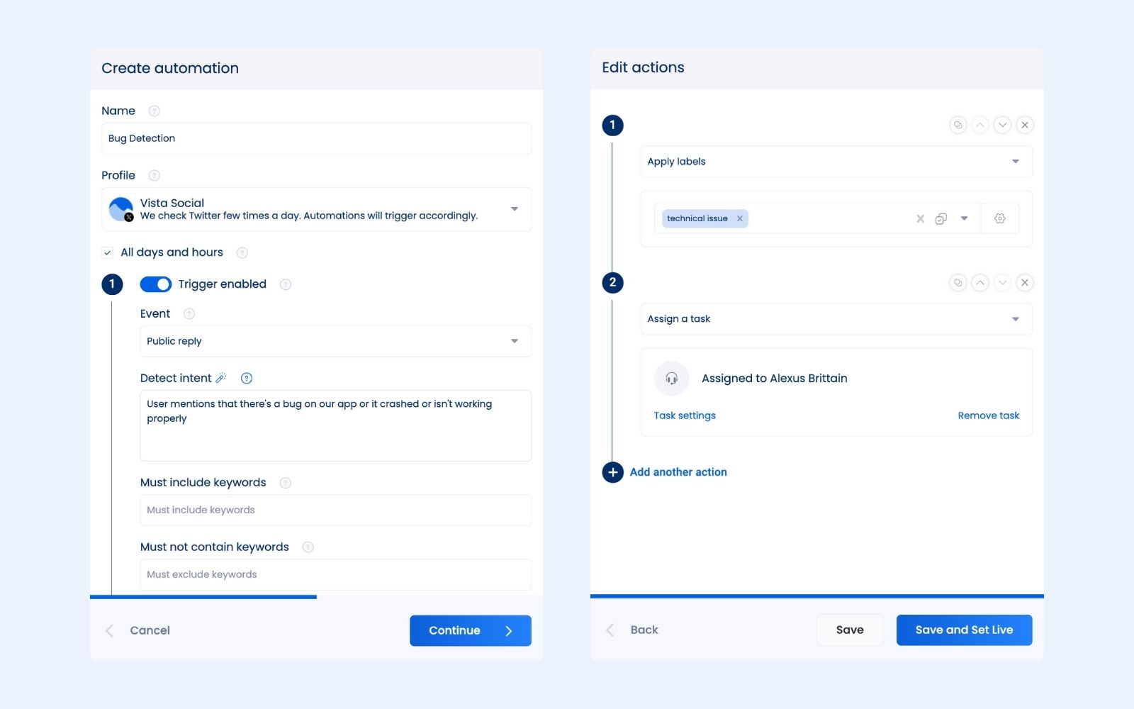 A sample inbox automation for a SaaS company.