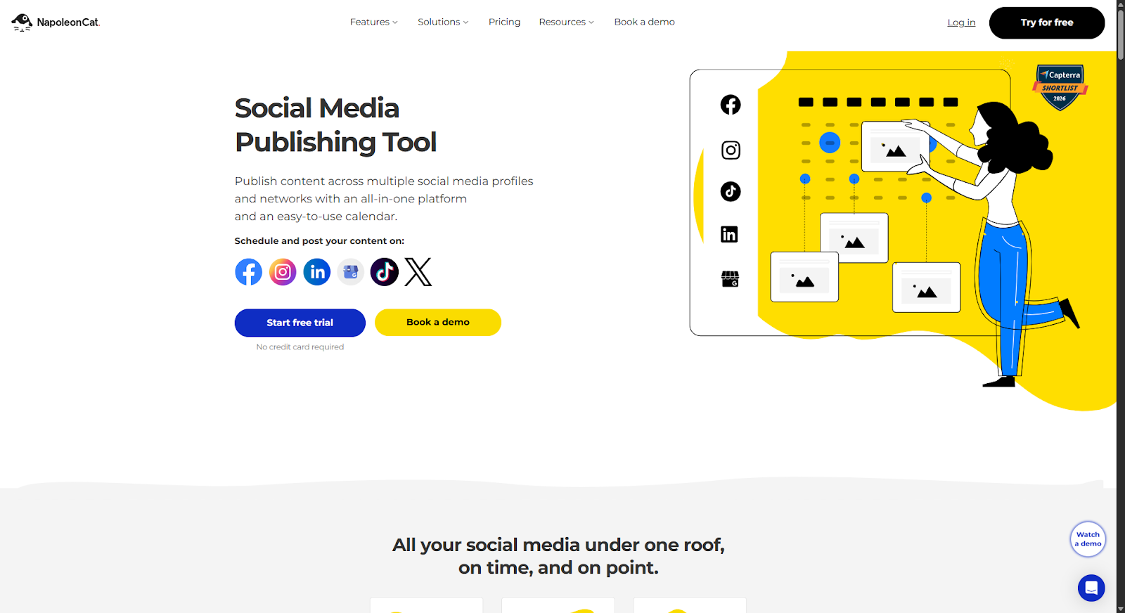 Hootsuite alternative NapoleonCat's website.