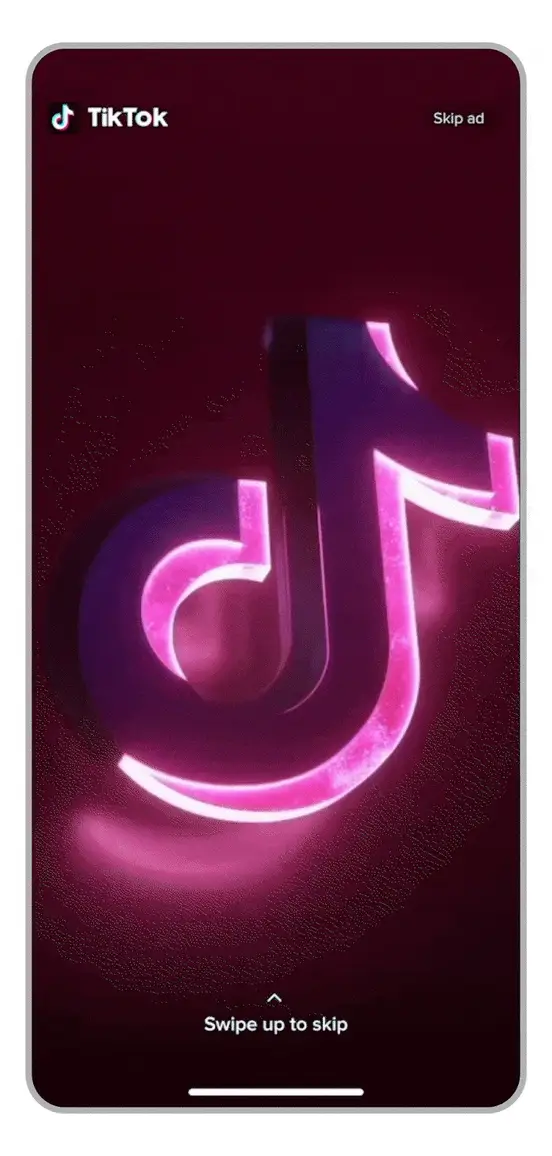 A screenshot of a TopView TikTok ad.