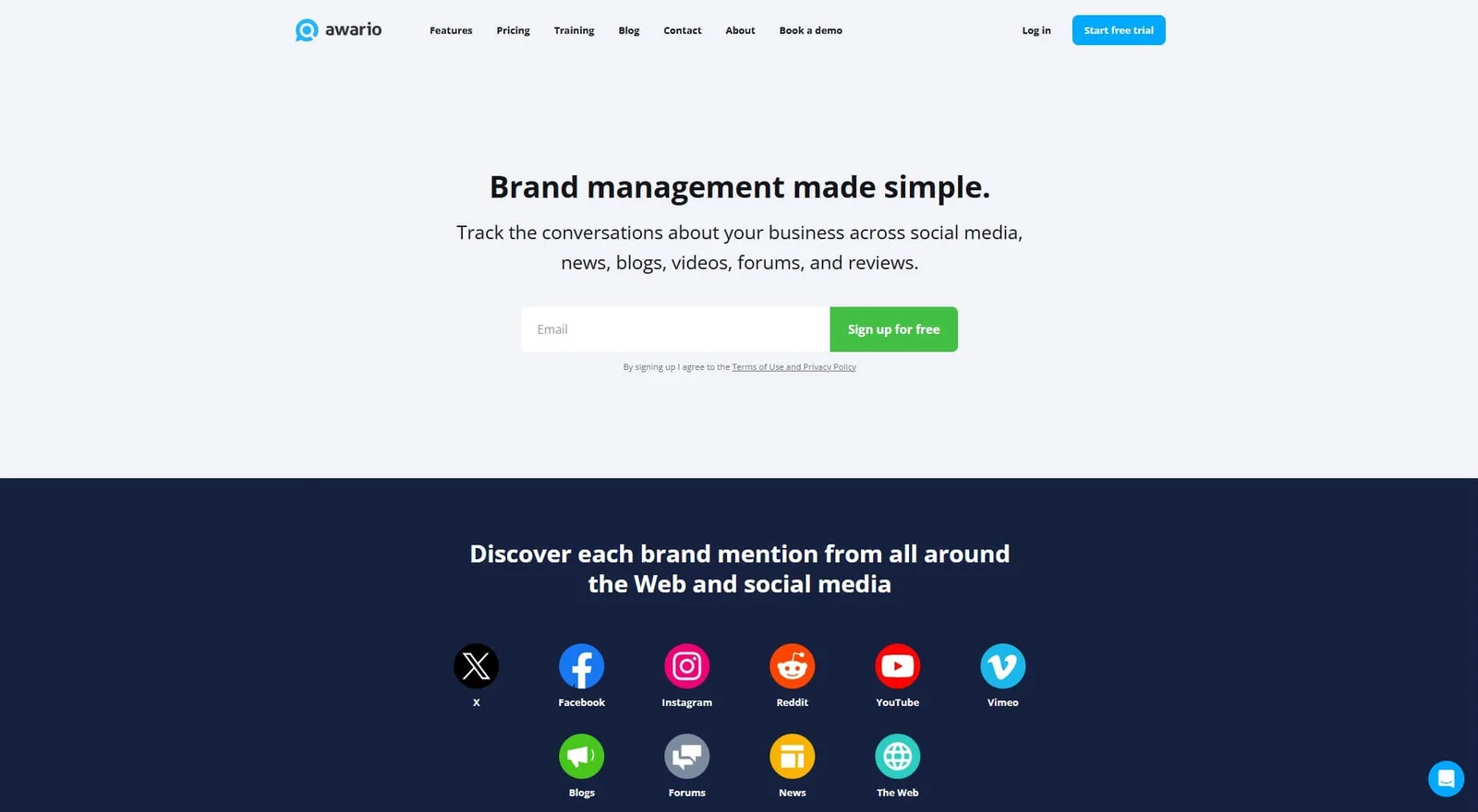 Reddit marketing tool Awario's website.