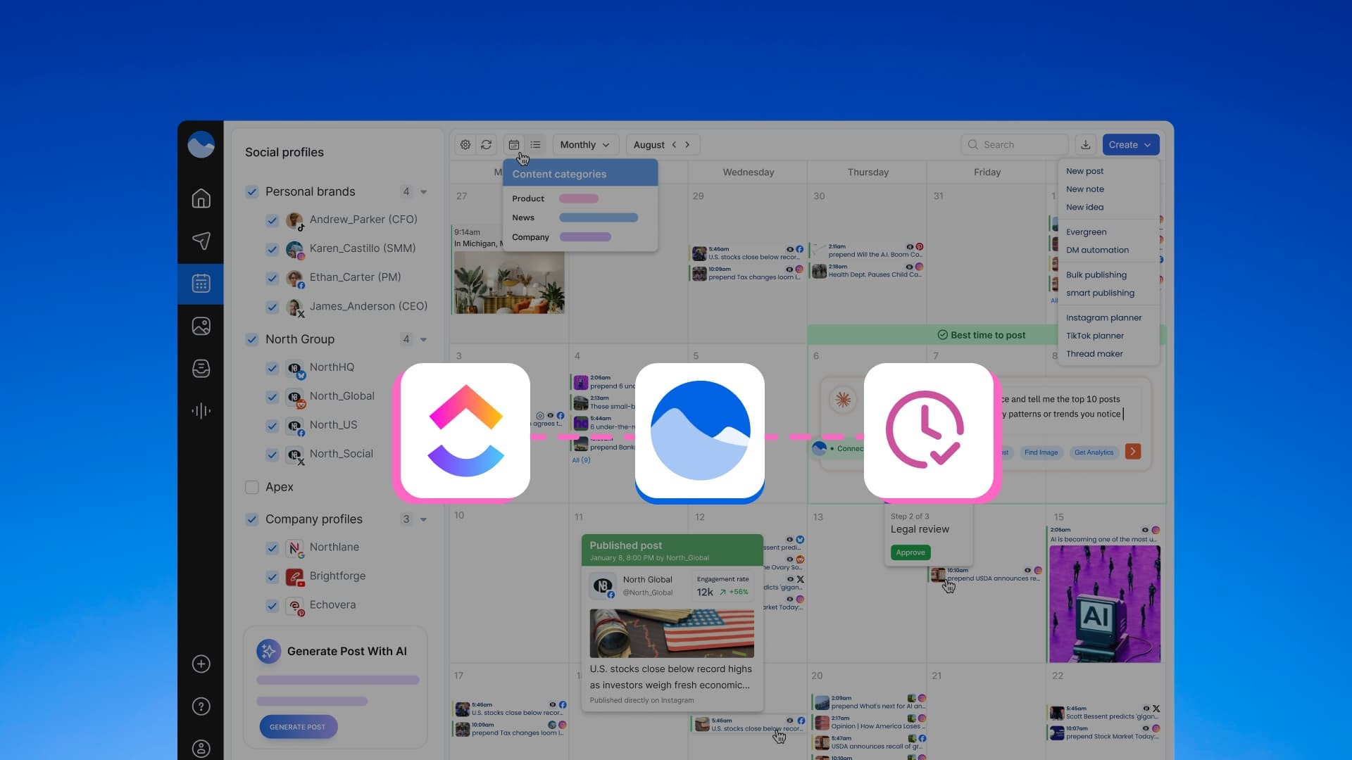 How ClickUp Cut Scheduling Time by 70% with Vista Social