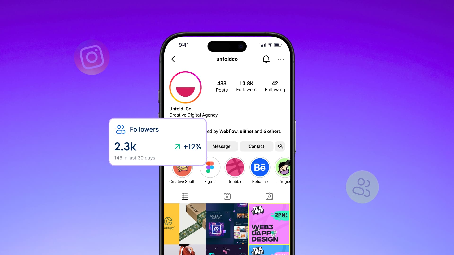 An illustration showcasing Instagram follower growth.