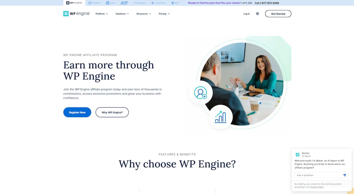 WPEngine's affiliate program details page.
