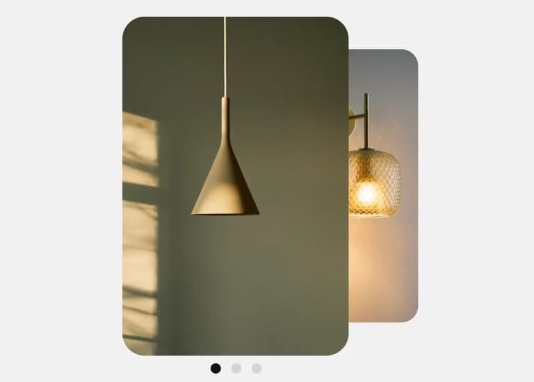 A mockup of a Pinterest carousel ad.