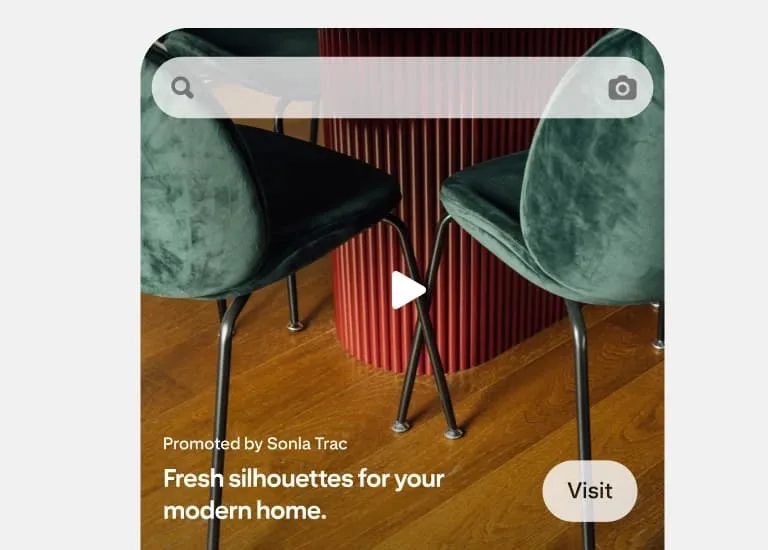 A mockup of a Pinterest spotlight ad.