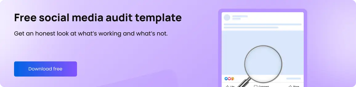 Get a free social media audit template from Vista Social.