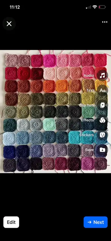 A screenshot of a Reel being uploaded to a Facebook Page.