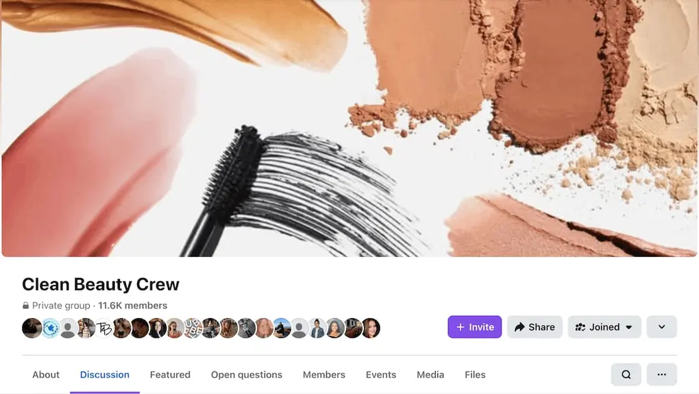 The Clean Beauty Crew Facebook group.