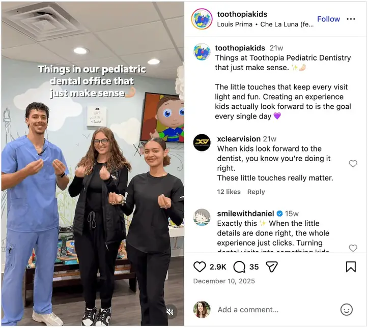 A screenshot of an Instagram Reel doing the "things that just make sense" trend.