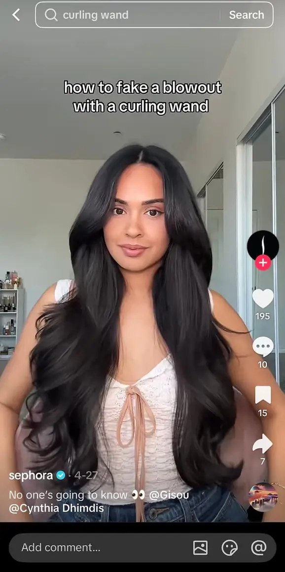 A screenshot of a TikTok video from Sephora.