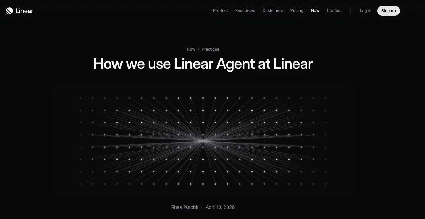 A screenshot of a blog post from SaaS tool Linear.