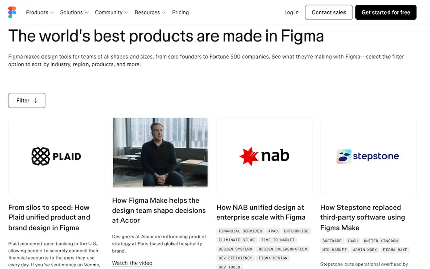 Figma's customer stories center.
