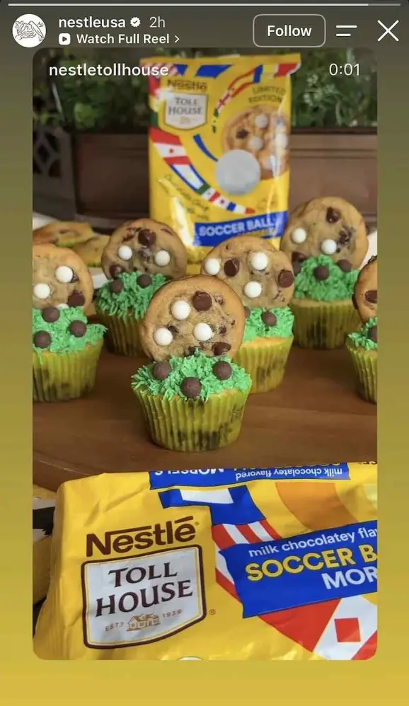 World Cup limited edition Soccer Ball Morsels baked into green football-themed frosted cupcakes.