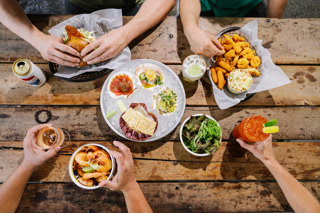 Jean’s serves up plentiful seafood favorites, including: a crispy cod sandwich; the “S.S. Minnow,” featuring ceviche, fish dip and daily crudo; a fried shrimp calabash basket; and chilled N.C. peel-and-eat shrimp.